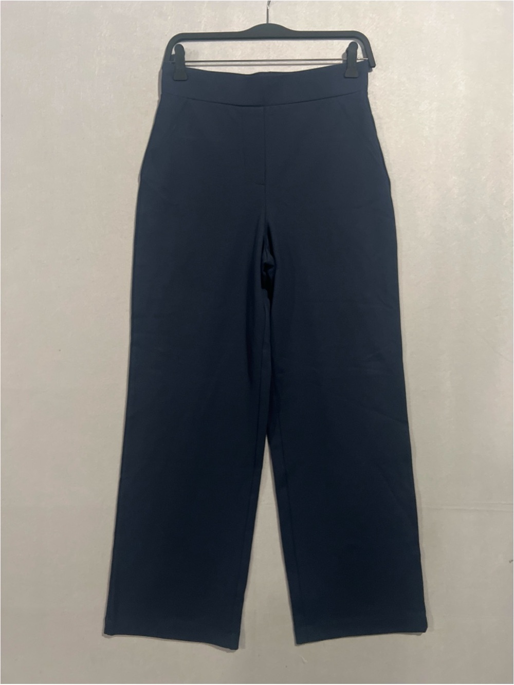 Quince Ultra-Stretch Ponte Wide Leg Pants Women’s Small Navy Blue - Picture 2 of 12